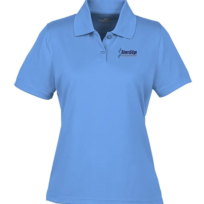Vansport Omega Solid Mesh Tech Polo - Ladies' - Embroidered