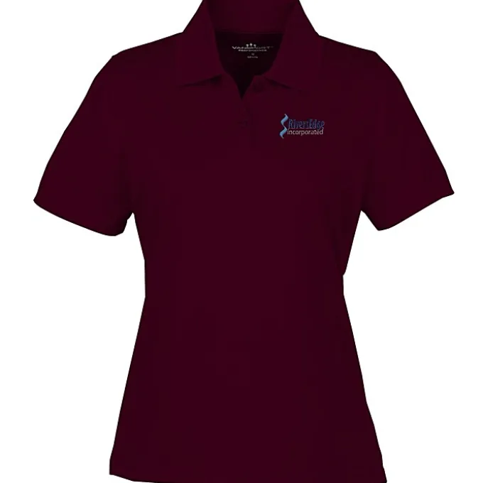 Vansport Omega Solid Mesh Tech Polo - Ladies' - Embroidered