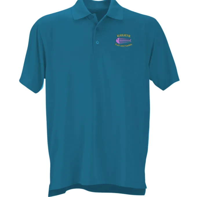 Vansport Omega Solid Mesh Tech Polo - Men's - Embroidered - 24 hr
