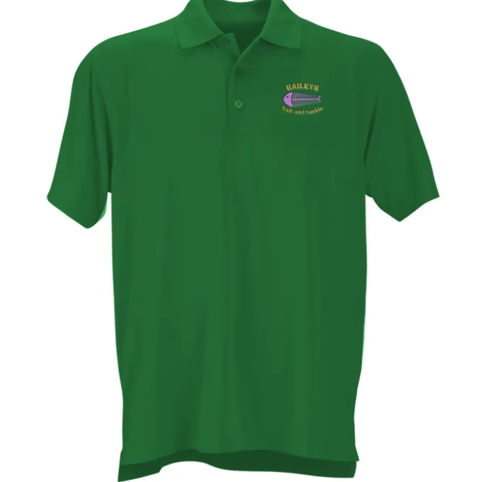 Vansport Omega Solid Mesh Tech Polo - Men's - Embroidered - 24 hr