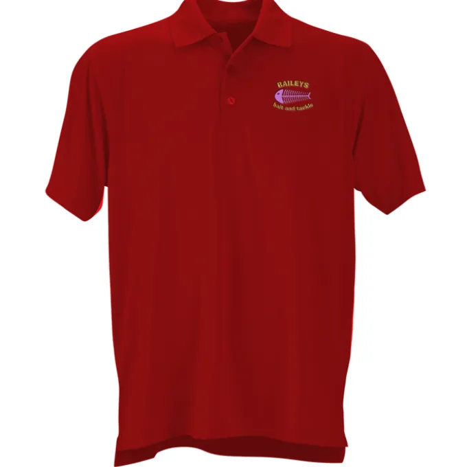 Vansport Omega Solid Mesh Tech Polo - Men's - Embroidered - 24 hr