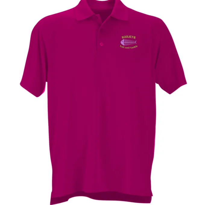 Vansport Omega Solid Mesh Tech Polo - Men's - Embroidered - 24 hr