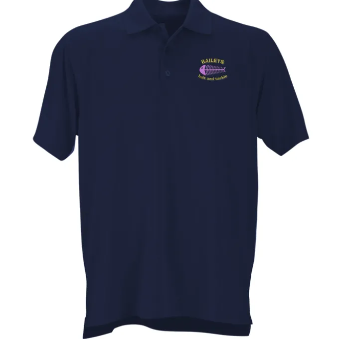 Vansport Omega Solid Mesh Tech Polo - Men's - Embroidered - 24 hr