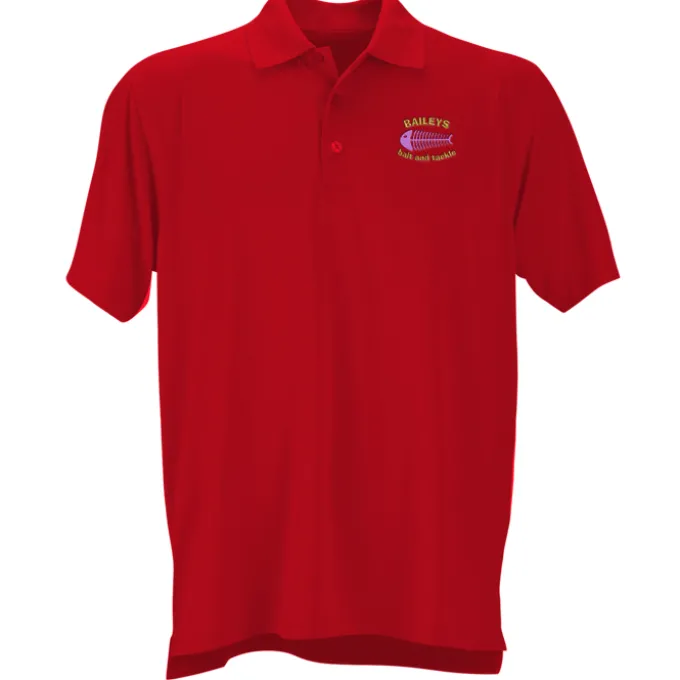 Vansport Omega Solid Mesh Tech Polo - Men's - Embroidered - 24 hr