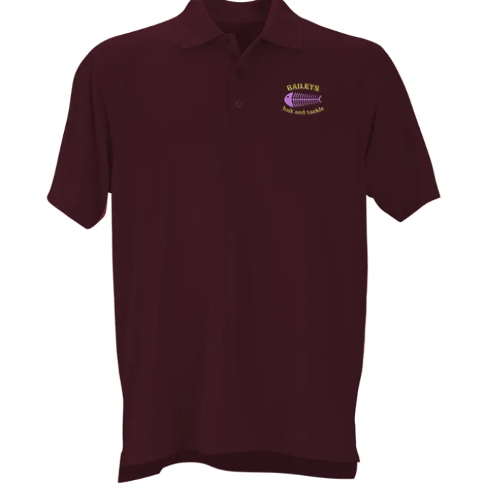 Vansport Omega Solid Mesh Tech Polo - Men's - Embroidered - 24 hr