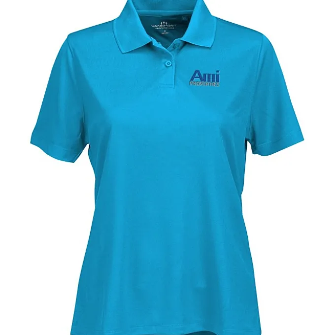 Vansport Omega Solid Mesh Tech Polo - Ladies' - Embroidered - 24 hr
