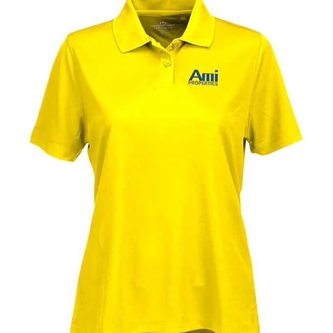 Vansport Omega Solid Mesh Tech Polo - Ladies' - Embroidered - 24 hr