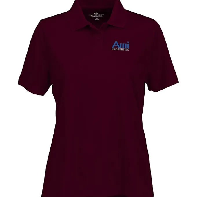 Vansport Omega Solid Mesh Tech Polo - Ladies' - Embroidered - 24 hr