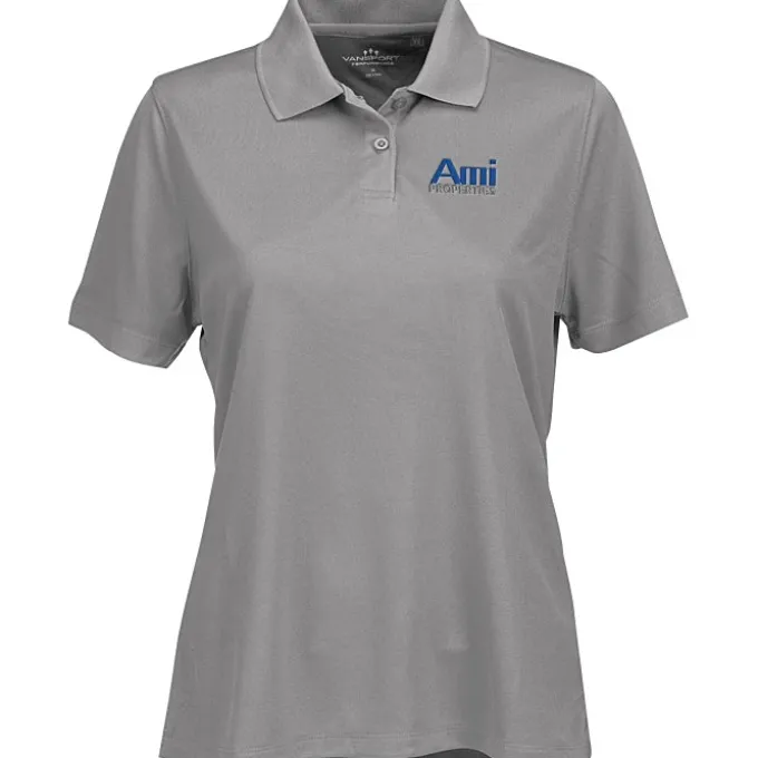 Vansport Omega Solid Mesh Tech Polo - Ladies' - Embroidered - 24 hr
