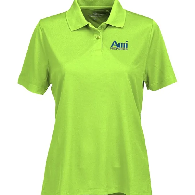 Vansport Omega Solid Mesh Tech Polo - Ladies' - Embroidered - 24 hr