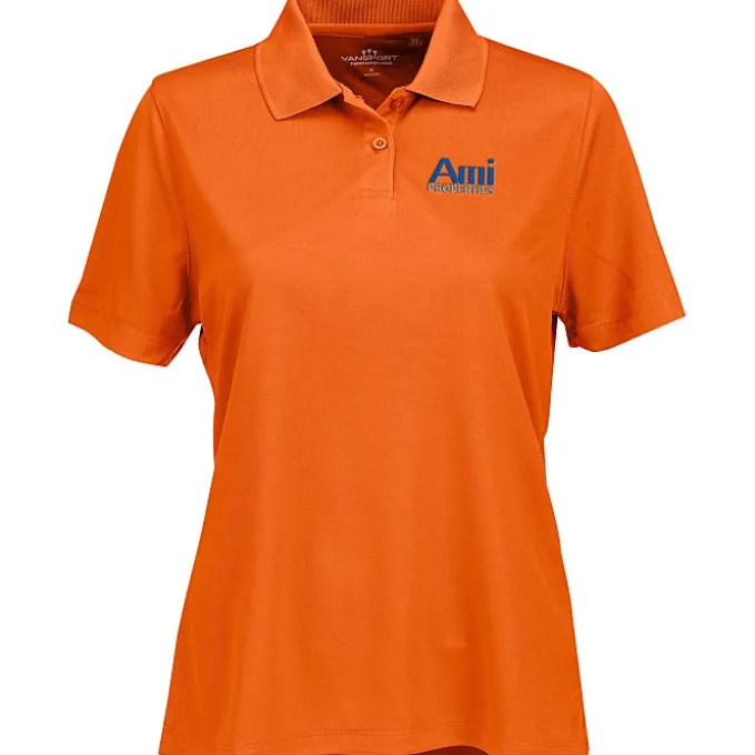Vansport Omega Solid Mesh Tech Polo - Ladies' - Embroidered - 24 hr