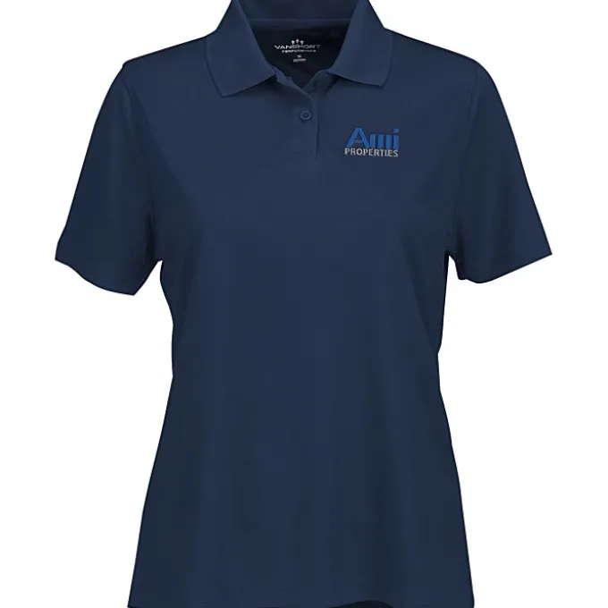 Vansport Omega Solid Mesh Tech Polo - Ladies' - Embroidered - 24 hr