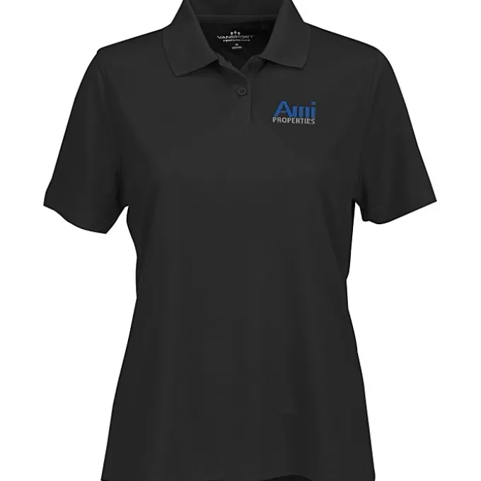 Vansport Omega Solid Mesh Tech Polo - Ladies' - Embroidered - 24 hr