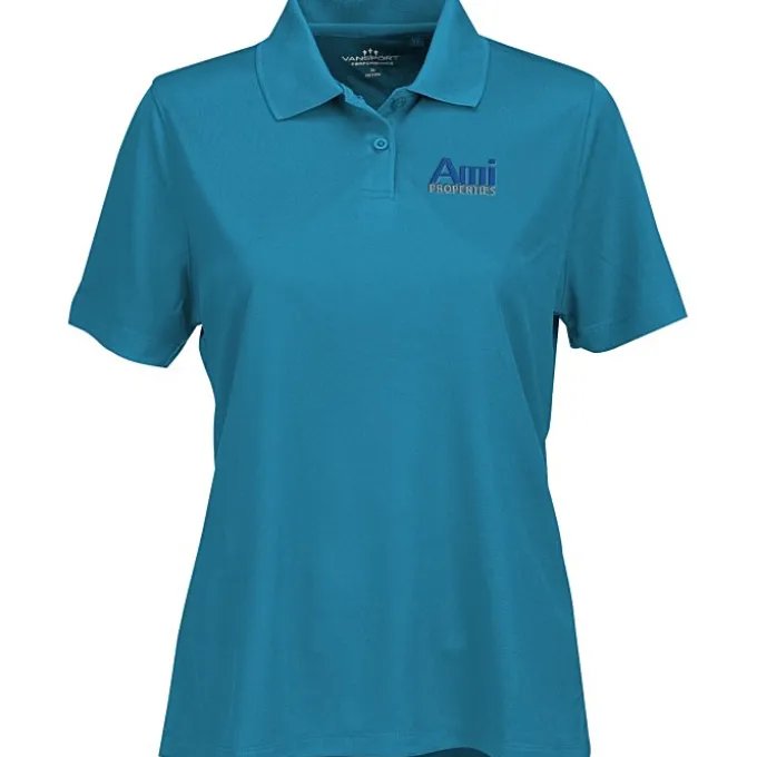 Vansport Omega Solid Mesh Tech Polo - Ladies' - Embroidered - 24 hr