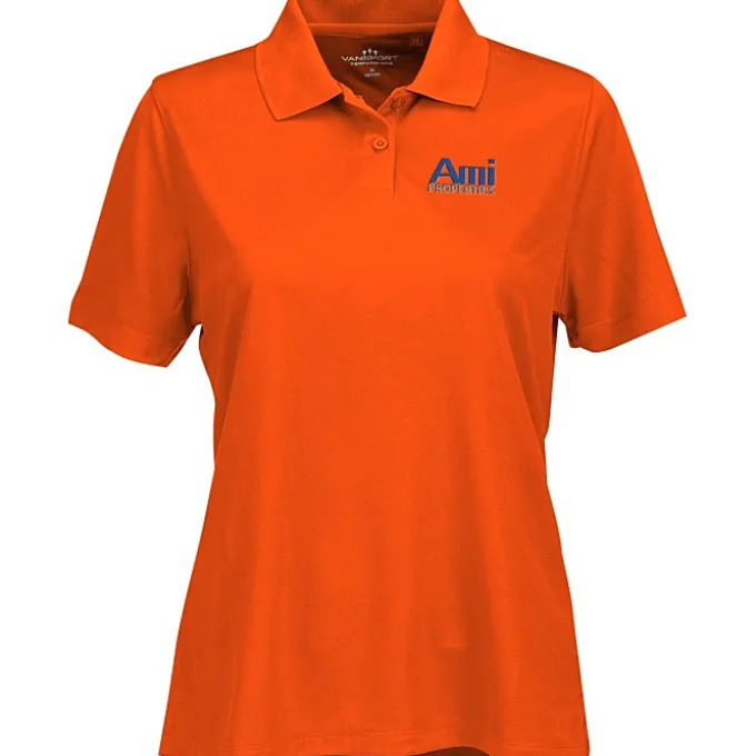Vansport Omega Solid Mesh Tech Polo - Ladies' - Embroidered - 24 hr