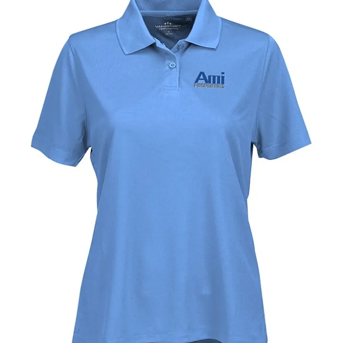 Vansport Omega Solid Mesh Tech Polo - Ladies' - Embroidered - 24 hr