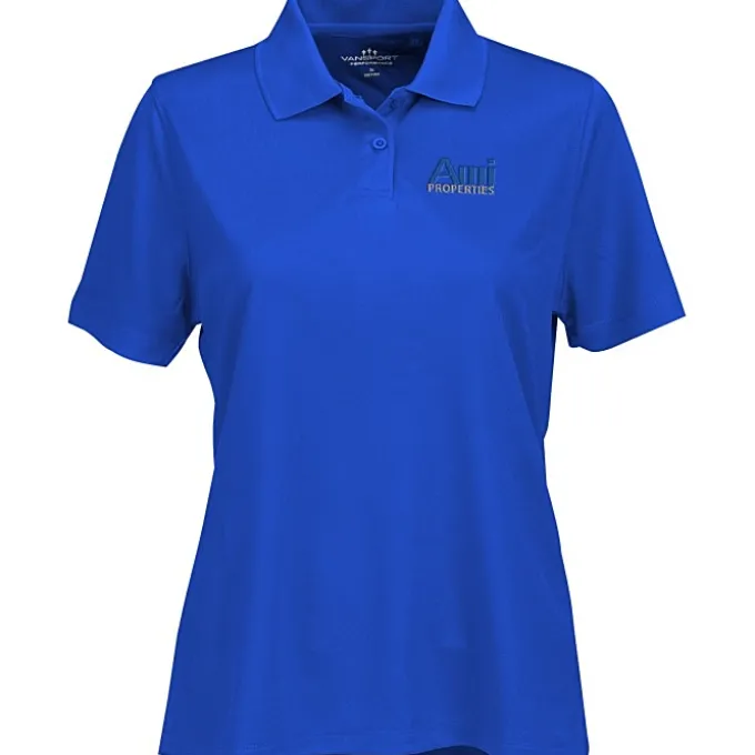 Vansport Omega Solid Mesh Tech Polo - Ladies' - Embroidered - 24 hr