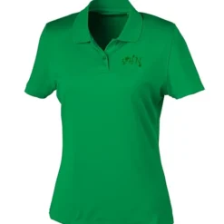 Vansport Omega Solid Mesh Tech Polo - Ladies' - Laser Etched