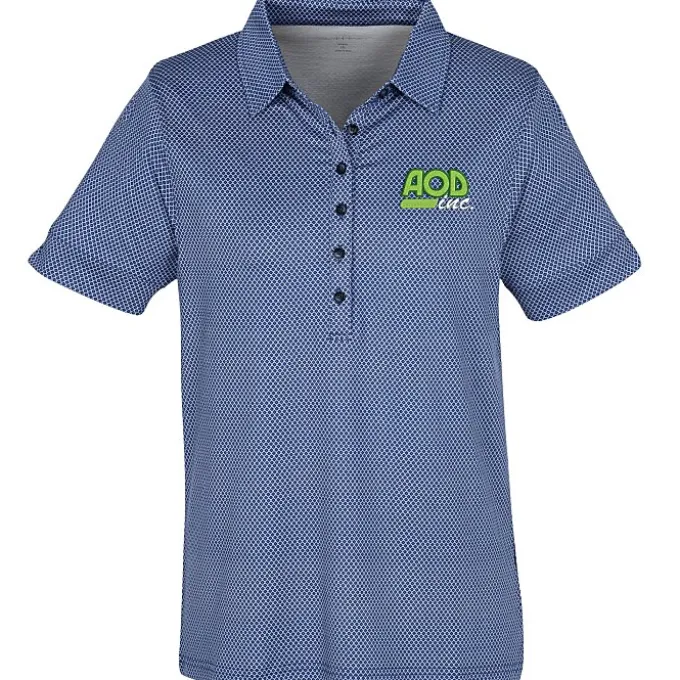 Vansport Pro Eagle Diamond Print Polo - Ladies'