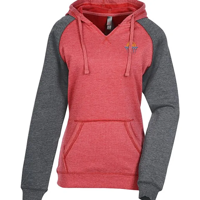 Varsity Fleece Raglan Hoodie - Ladies' - Embroidered