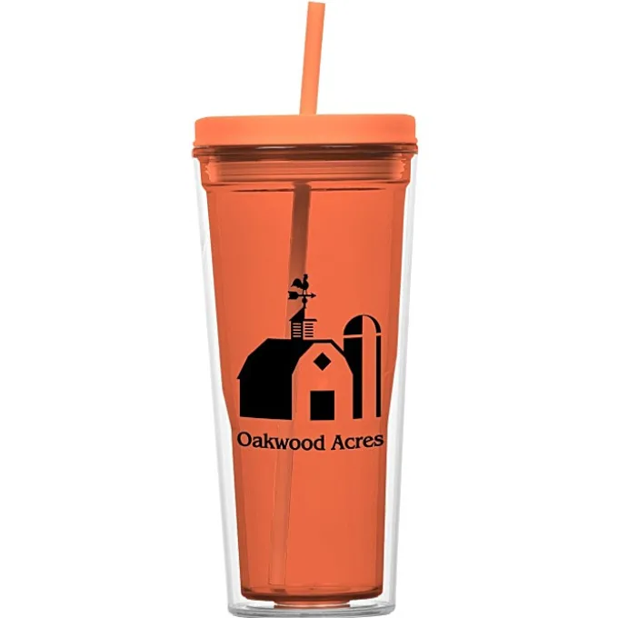 Vast Acrylic Tumbler with Straw - 21 oz