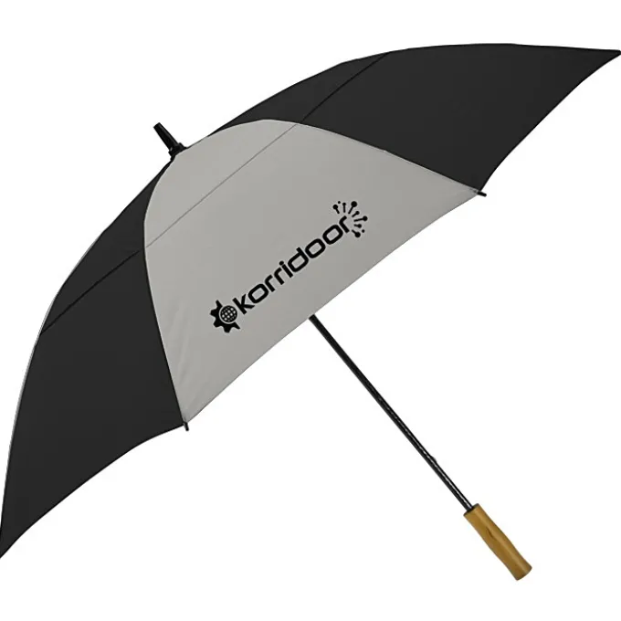 Vented Golf Umbrella with Wooden Handle - 58-inch Arc