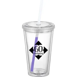 Victory Tumbler with Mood Straw - 16 oz.