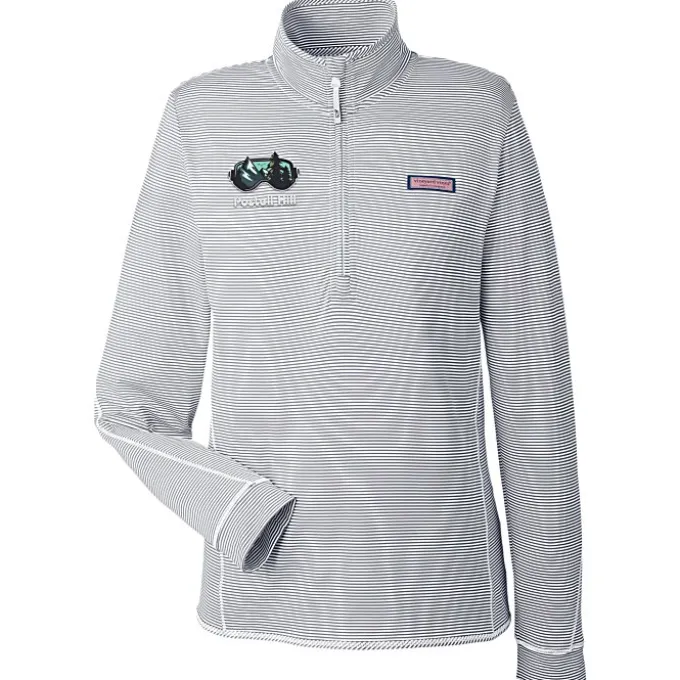 Vineyard Vines Microstripe Sankaty 1/2-Zip Pullover - Ladies'