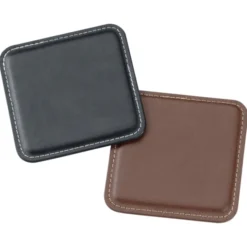 Vintage Square Bonded Leather Coaster