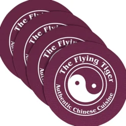 Vinyl Coasters - Set of Four - 4 inches Circle