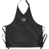 V-Neck Bib Apron with Two Pockets - Pinstripe - 24 hr