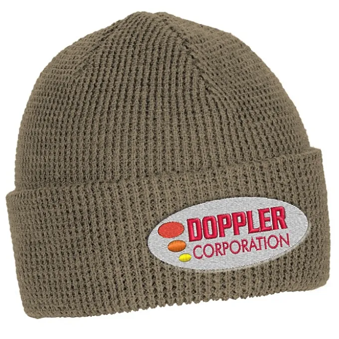 Waffle Knit Cuff Beanie