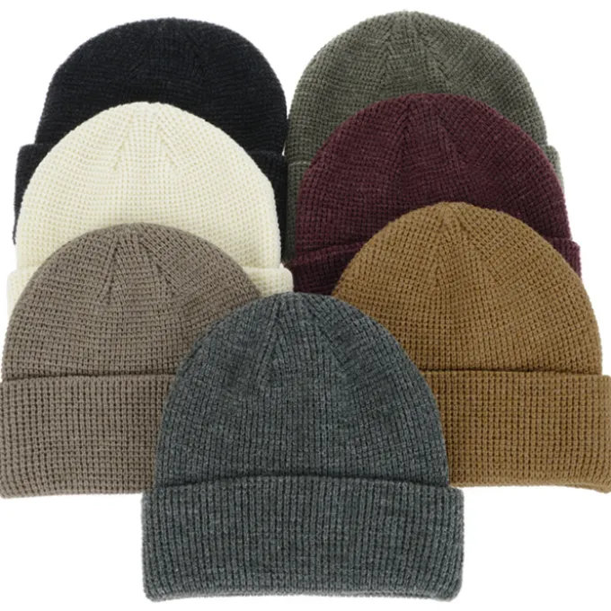Waffle Knit Cuff Beanie
