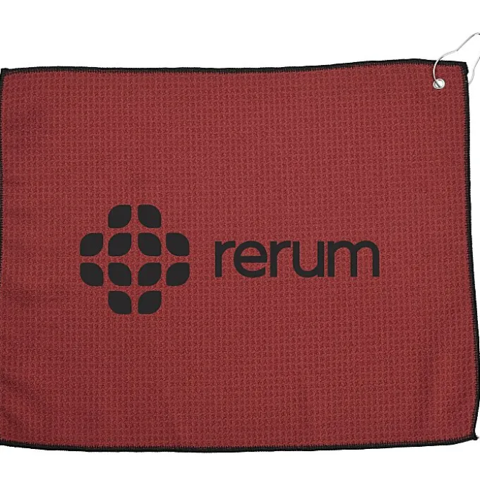 Waffle Knit Golf Towel - 15 inches x 18 inches