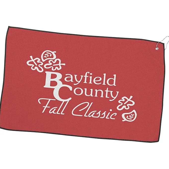 Waffle Knit Golf Towel - 16 inches x 26 inches