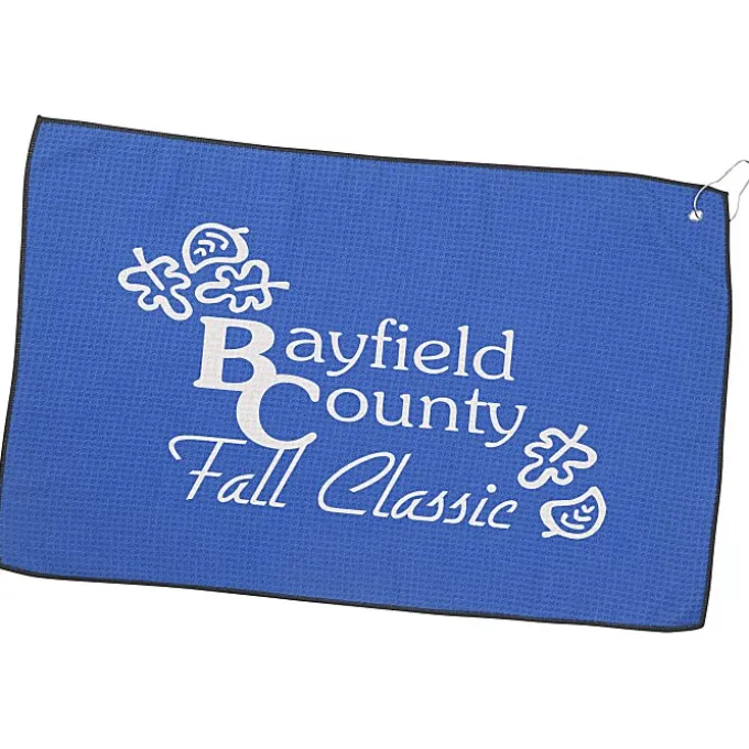 Waffle Knit Golf Towel - 16 inches x 26 inches - 24 hr
