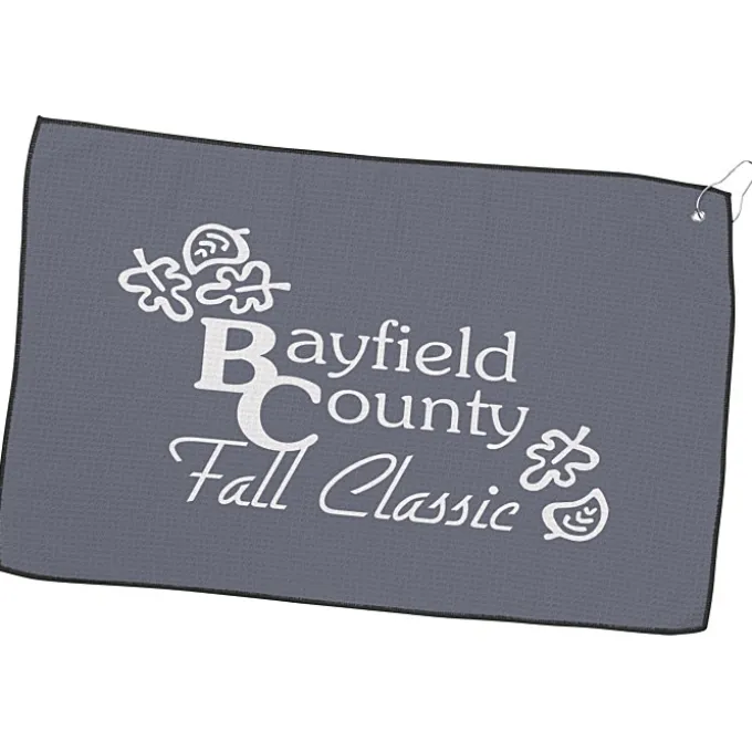 Waffle Knit Golf Towel - 16 inches x 26 inches - 24 hr