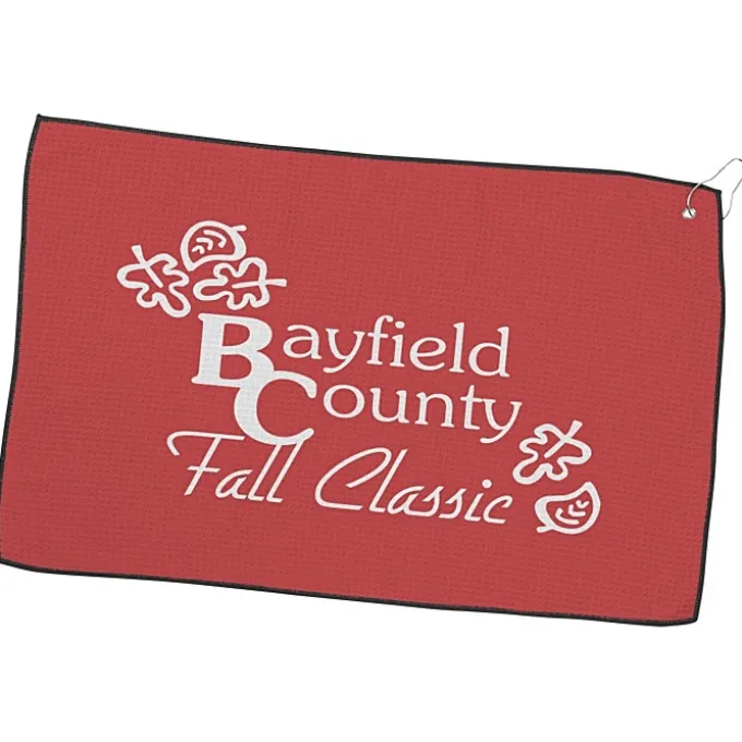 Waffle Knit Golf Towel - 16 inches x 26 inches - 24 hr