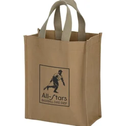 Washable Kraft Paper Fabric Shopper Tote - 10 inches x 8 inches
