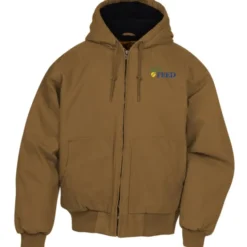 Washed Cotton Duck Insulated Hooded Jacket