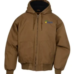 Washed Cotton Duck Insulated Hooded Jacket