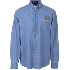 Washed Denim Long Sleeve Shirt - Men's