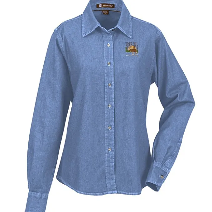 Washed Denim Long Sleeve Shirt - Ladies'