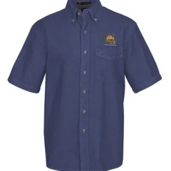 Washed Denim Short Sleeve Shirt - Men's