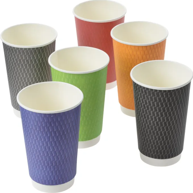 Waves Full Color Insulated Paper Cup - 16 oz.