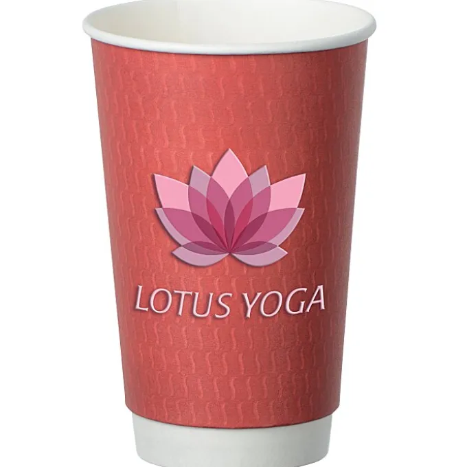 Waves Full Color Insulated Paper Cup - 16 oz.
