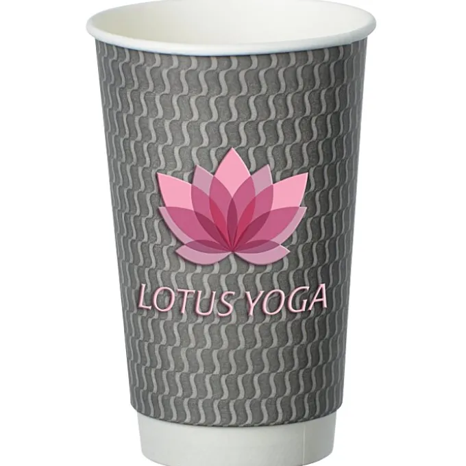 Waves Full Color Insulated Paper Cup - 16 oz.