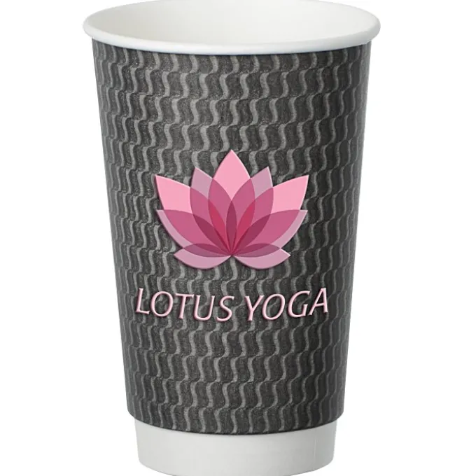 Waves Full Color Insulated Paper Cup - 16 oz.