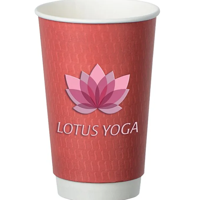 Waves Full Color Insulated Paper Cup - 16 oz.