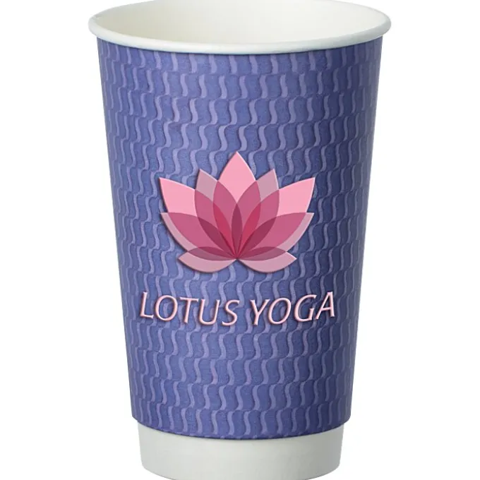 Waves Full Color Insulated Paper Cup - 16 oz.